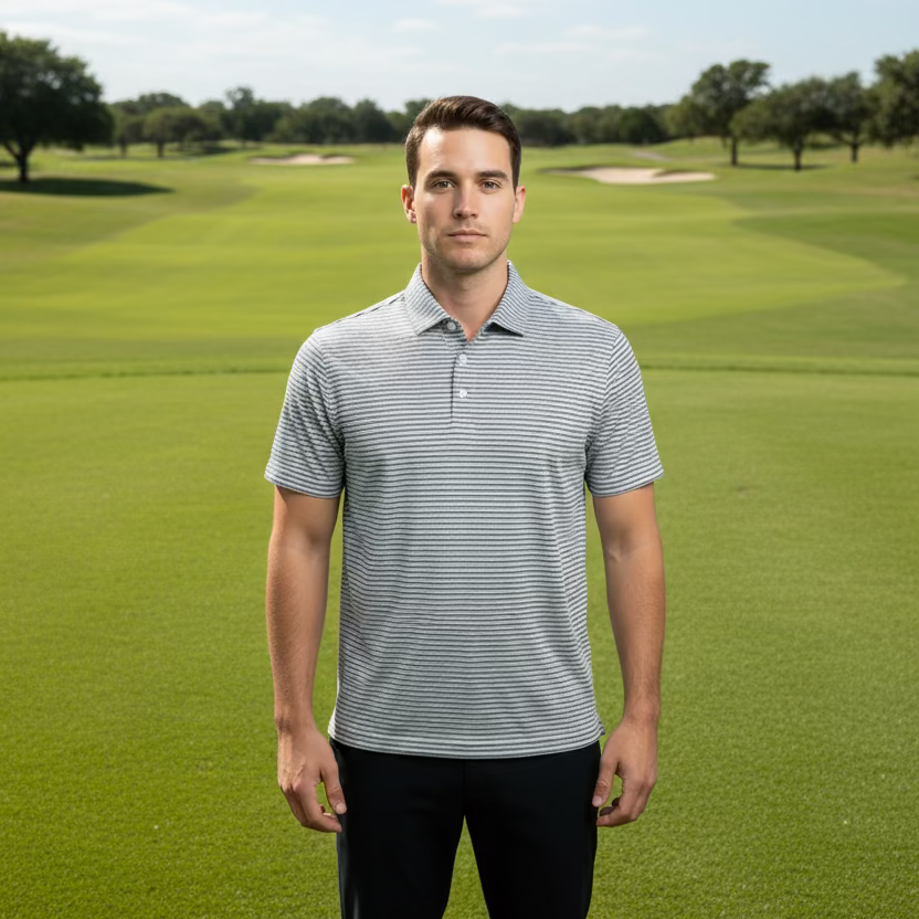 Holderness & Bourne The Russell Polo - Dune/Navy - Skorzie