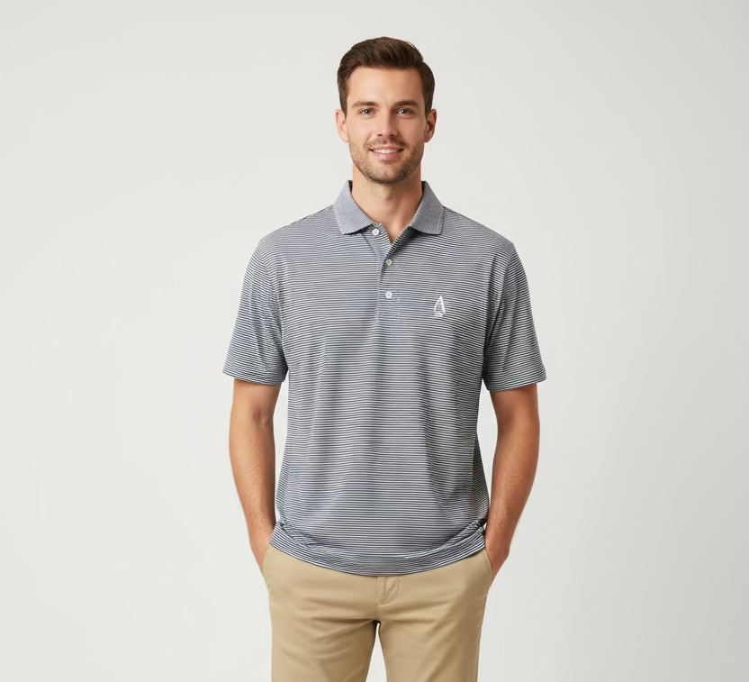 Holderness & Bourne The Perkins Polo - Navy/White - Skorzie