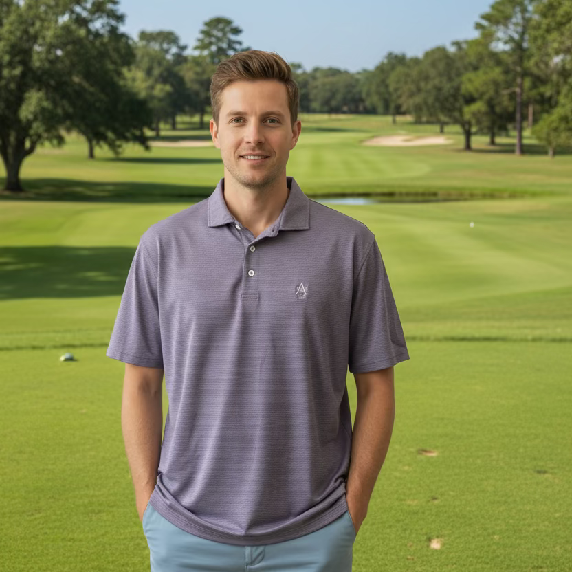 Holderness & Bourne The Holland Polo - Purple/White - Skorzie
