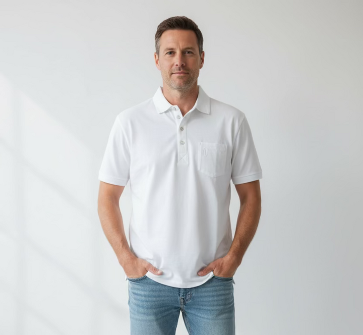 Johnnie-O Coastal Wash Polo - White - Skorzie