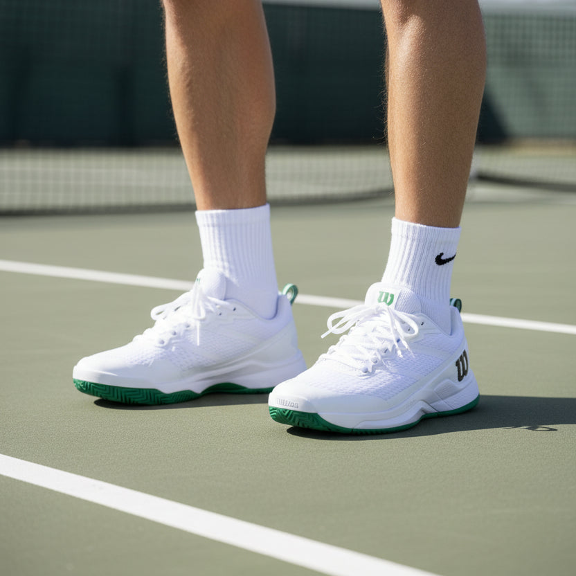 Wilson Rush Pro 4.5 Shoes - White/Aventurine - Skorzie