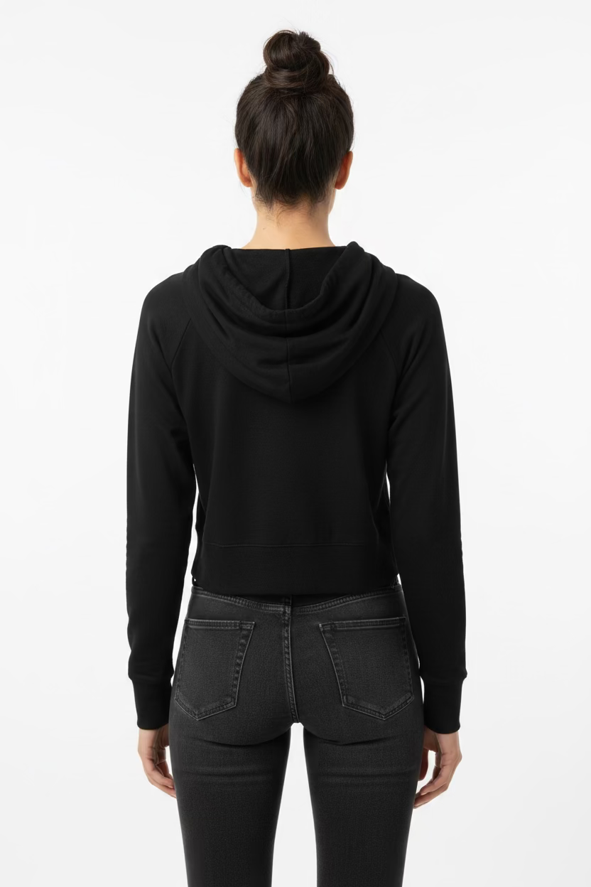 Bird & Vine Fleece Tennis Zip Jacket - Black - Skorzie