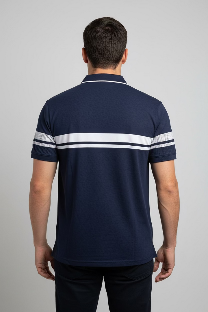 Wilson Classic All Seasons Polo - Navy/White - Skorzie