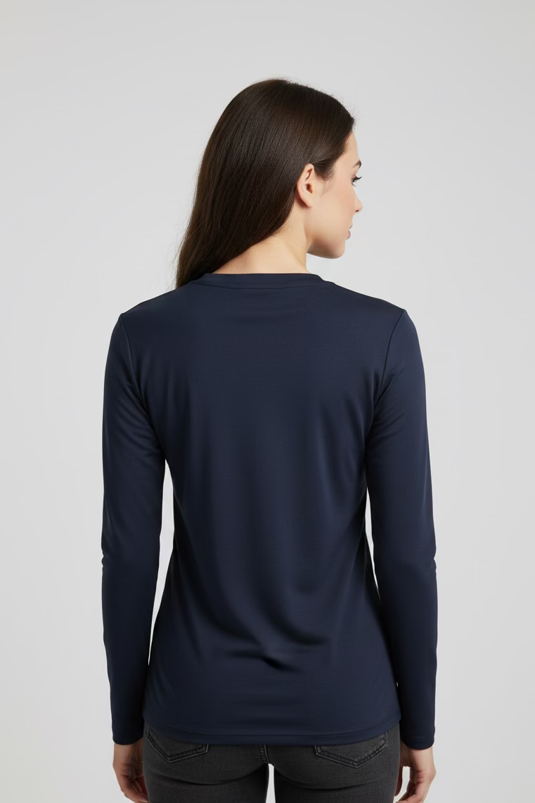 J. Lindeberg Tech Logo Long Sleeve Top - Navy - Skorzie