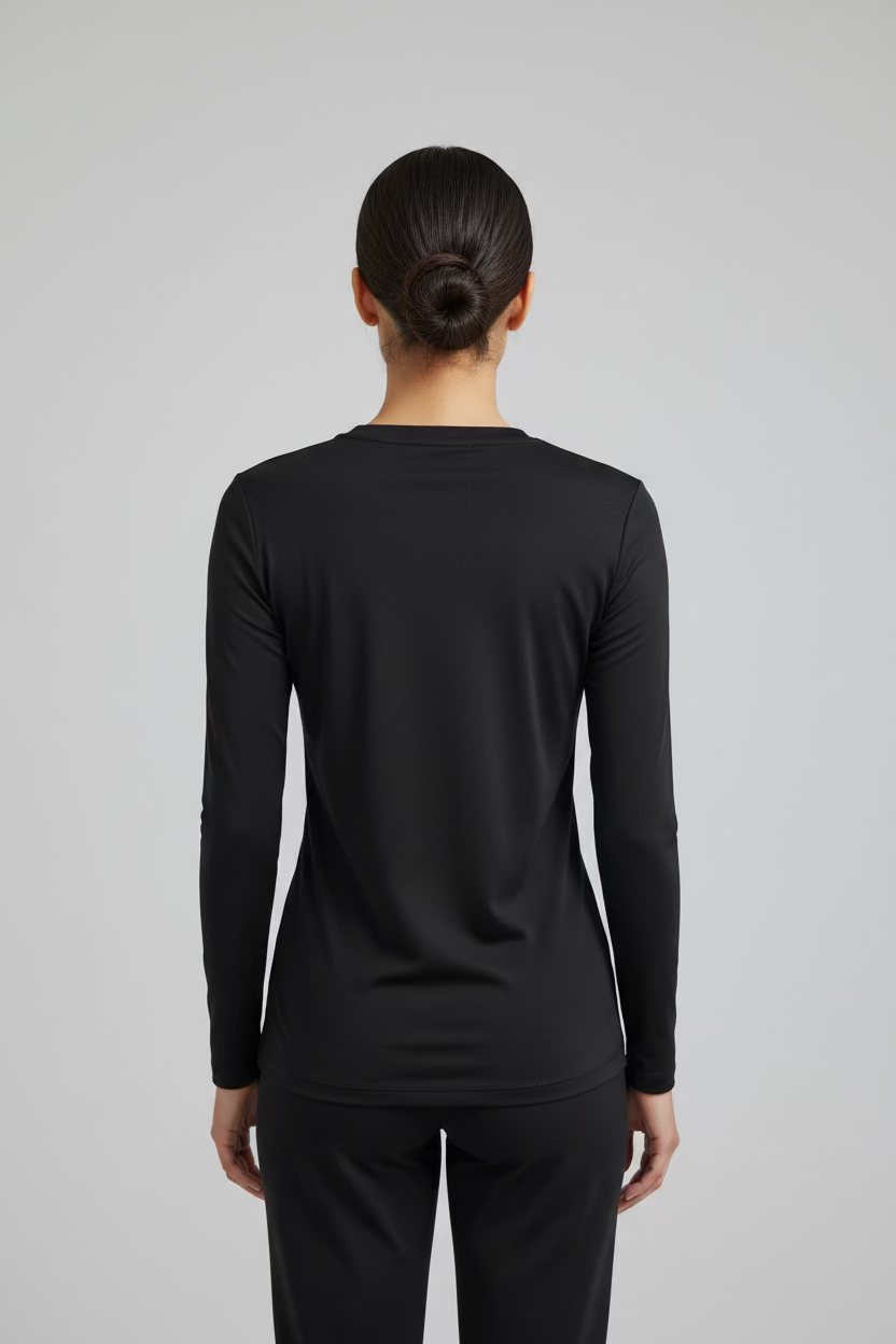 J. Lindeberg Tech Logo Long Sleeve Top - Black - Skorzie