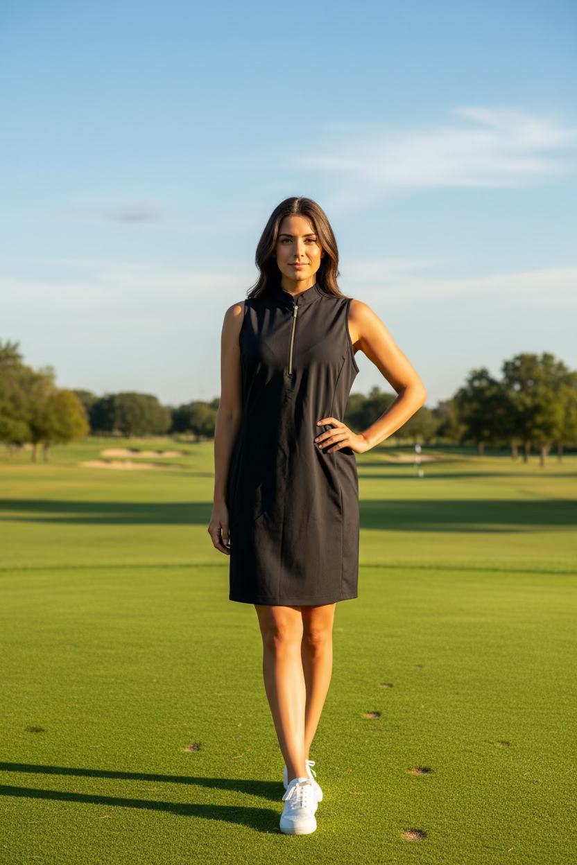 Amy Sport Frontline Dress - Black - Skorzie
