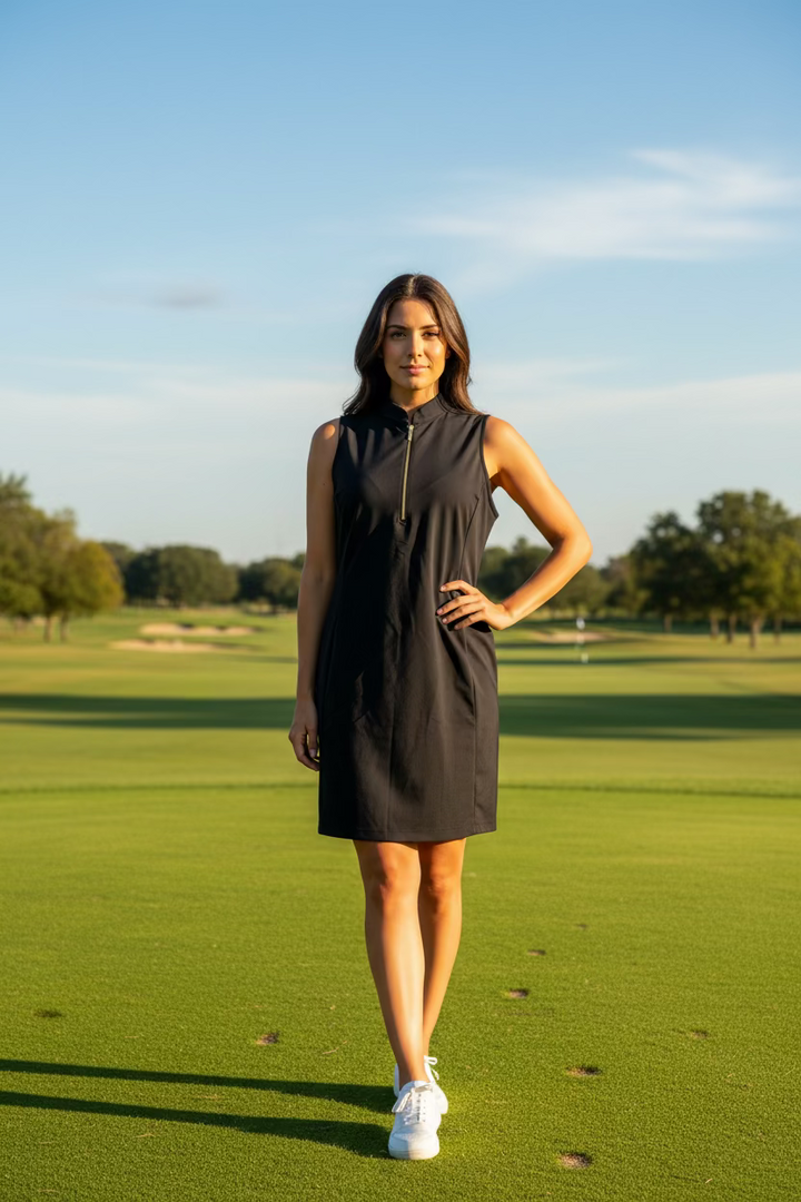 Amy Sport Frontline Dress - Black - Skorzie