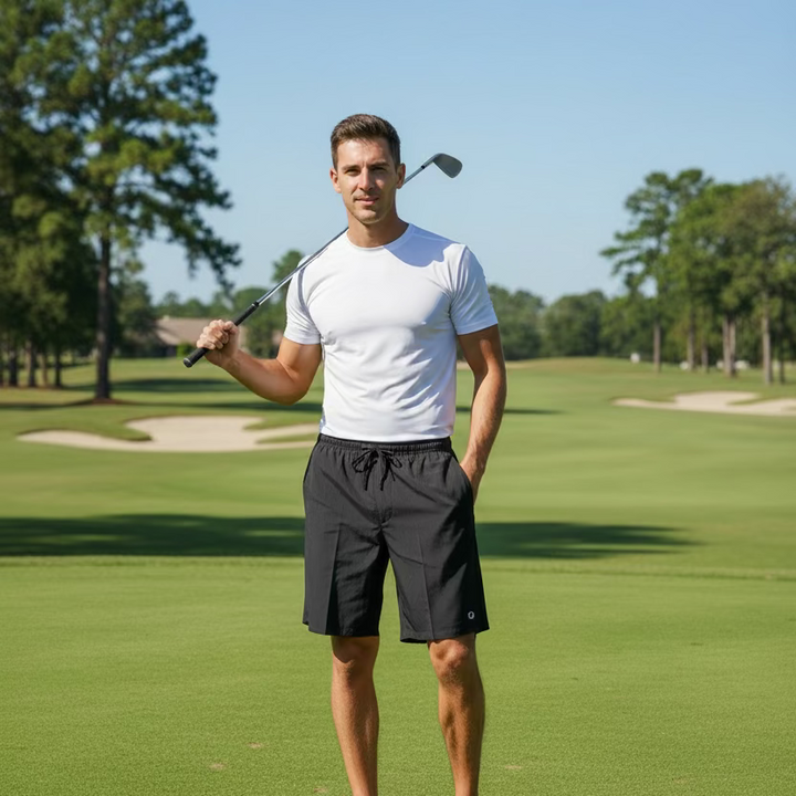 IBKUL Men's Drawstring Shorts - Black - Skorzie