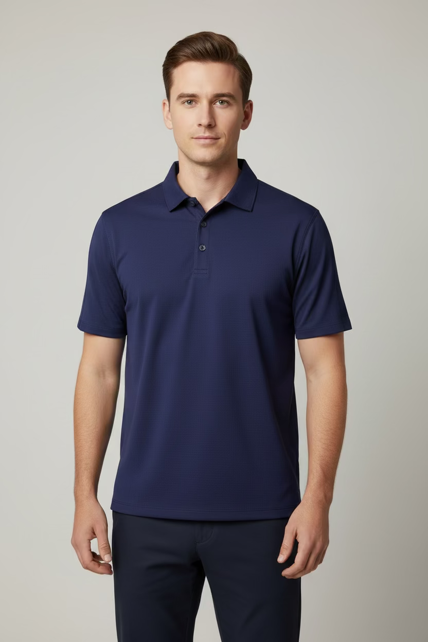 IBKUL Mens Short Sleeve Polo - Navy Ink - Skorzie