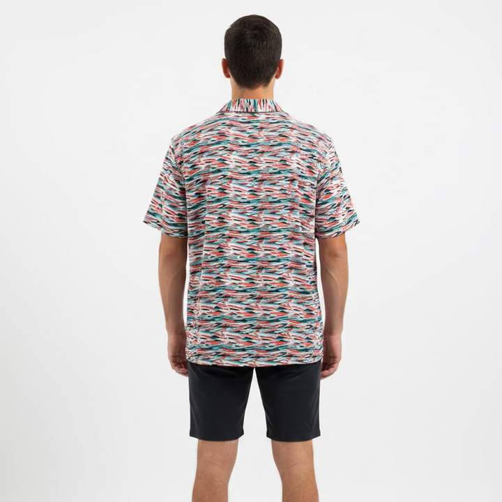 IBKUL Mens Short Sleeve Polo - Florida Waves - Skorzie