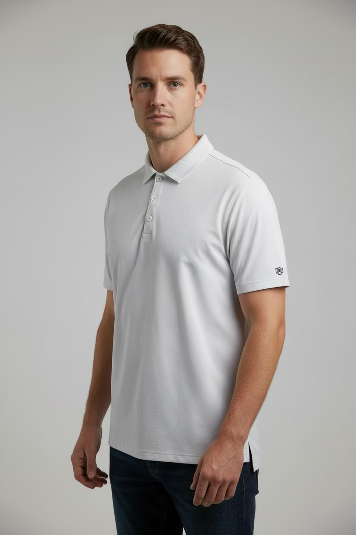 IBKUL Mens Short Sleeve Polo - Snow - Skorzie