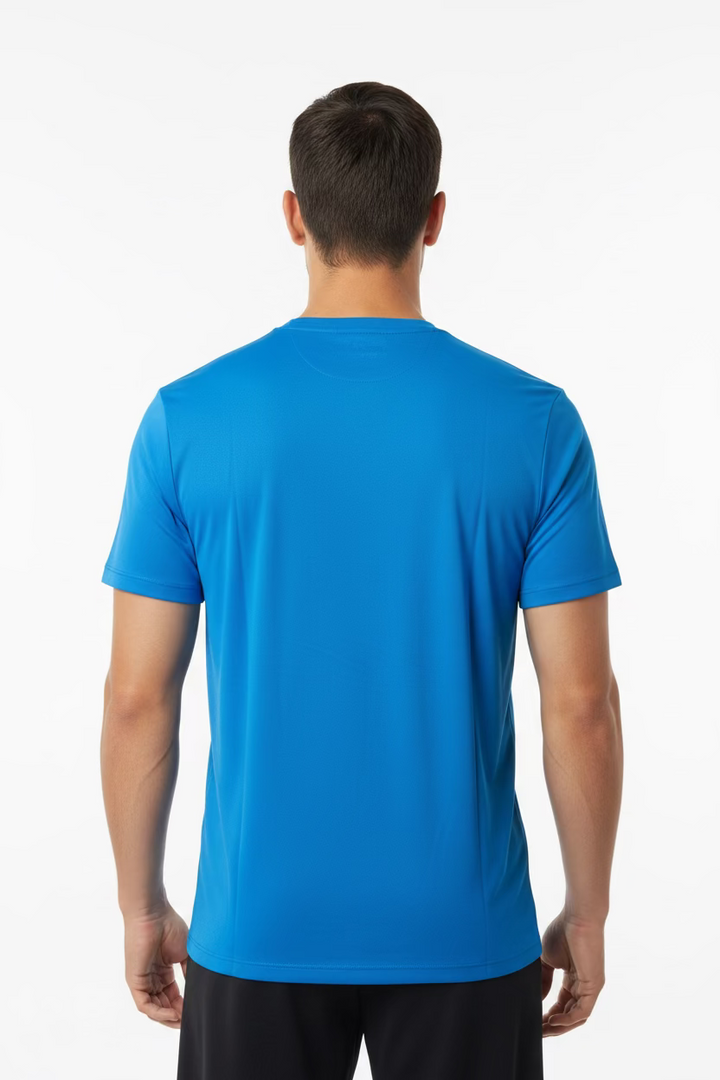 IBKUL Mens Classic Short Sleeve Crewneck Tee  - Oceanside Blue - Skorzie