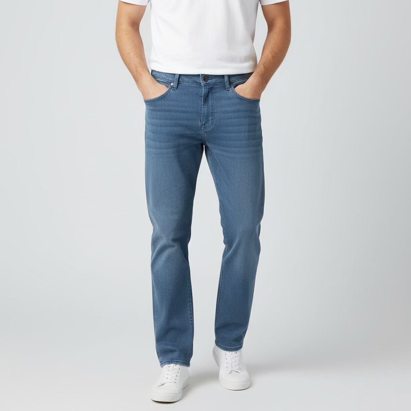 Faherty Reserve Stretch 5 Pocket Casual Pant - Terry Rust Blue - Skorzie