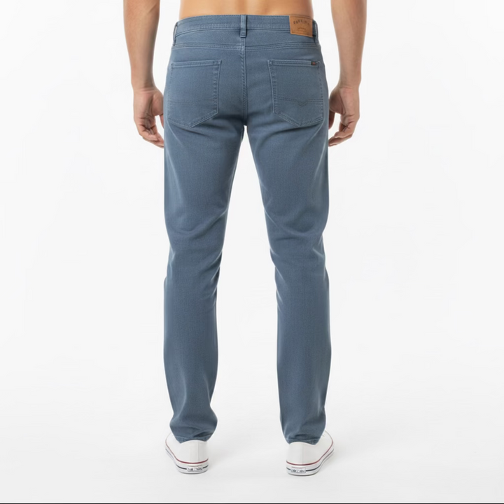 Faherty Reserve Stretch 5 Pocket Casual Pant - Terry Rust Blue - Skorzie