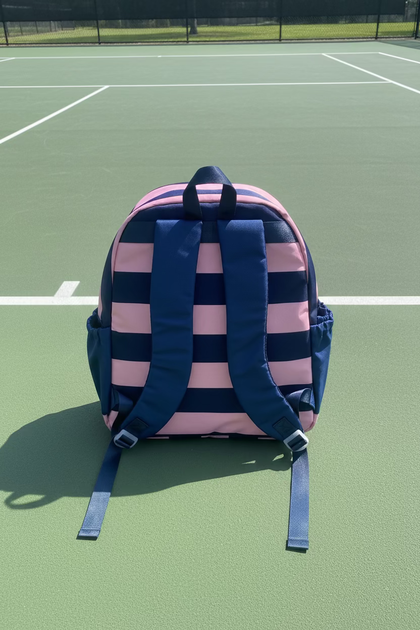 Ame & Lulu Game On Tennis Bubbly - Pink/Navy - Skorzie