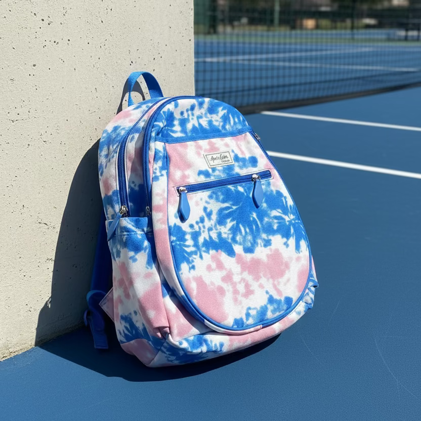 Ame & Lulu Kids Game On Tennis Backpack - Blue/Pink Tie Dye - Skorzie