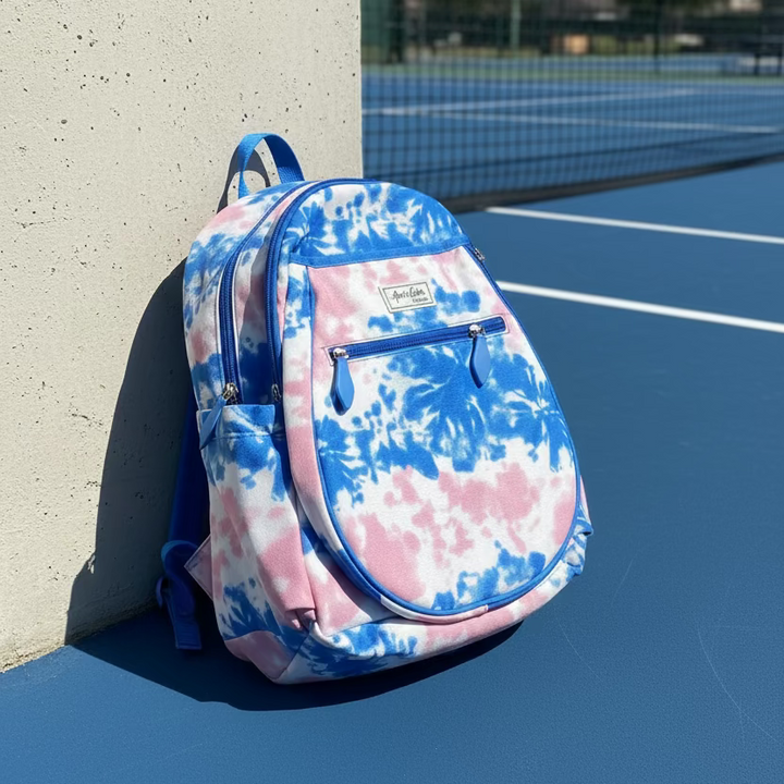 Ame & Lulu Kids Game On Tennis Backpack - Blue/Pink Tie Dye - Skorzie
