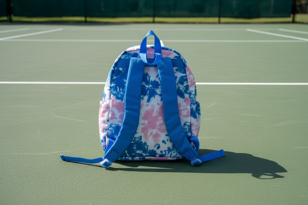 Ame & Lulu Kids Game On Tennis Backpack - Blue/Pink Tie Dye - Skorzie