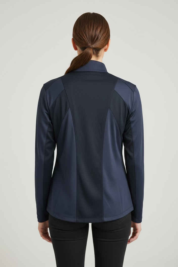 Dunning Golf Performance Long Sleeve Zip Polo - Halo - Skorzie