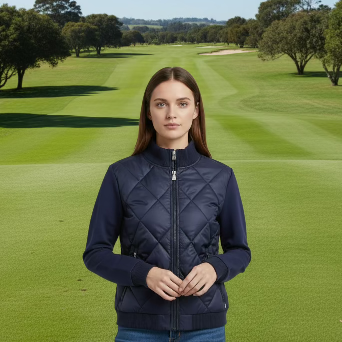 Greyson Aries Diamond Quilted Hybrid Jacket - Maltese Blue - Skorzie