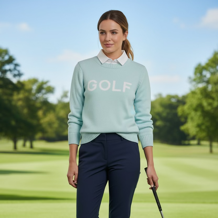 RNWK Crewneck Golf Sweater - Sky Blue - Skorzie