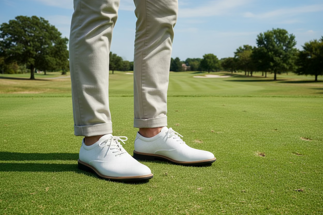 ECCO Mens Golf Classic Hybrid Shoes - White - Skorzie