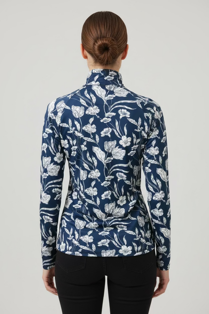 Kastel Denmark Long Sleeve 1/4 Zip Sun Shirt - French/Sailor - Skorzie