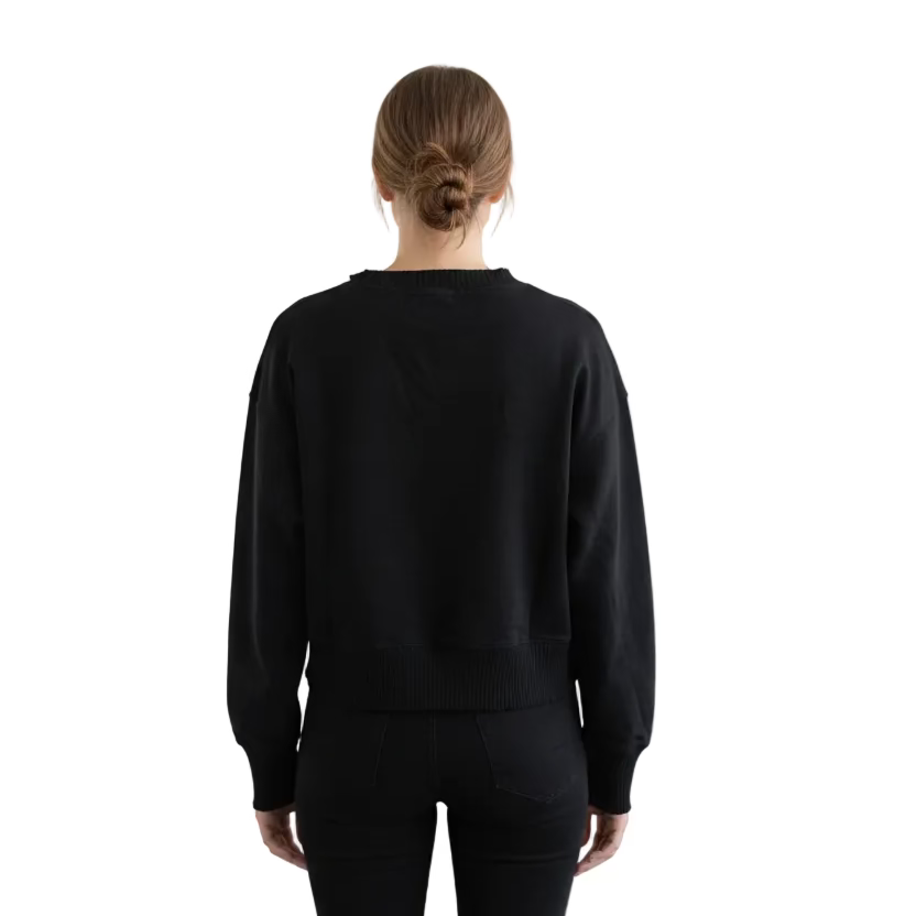 Etienne Marcel V-Neck Thrashed Sweater - Black - Skorzie