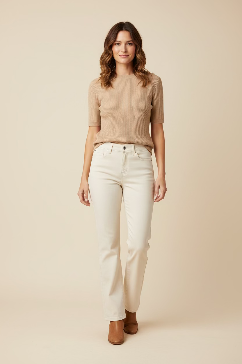 DL1961 Mara Straight Mid Rise Pant - Skorzie