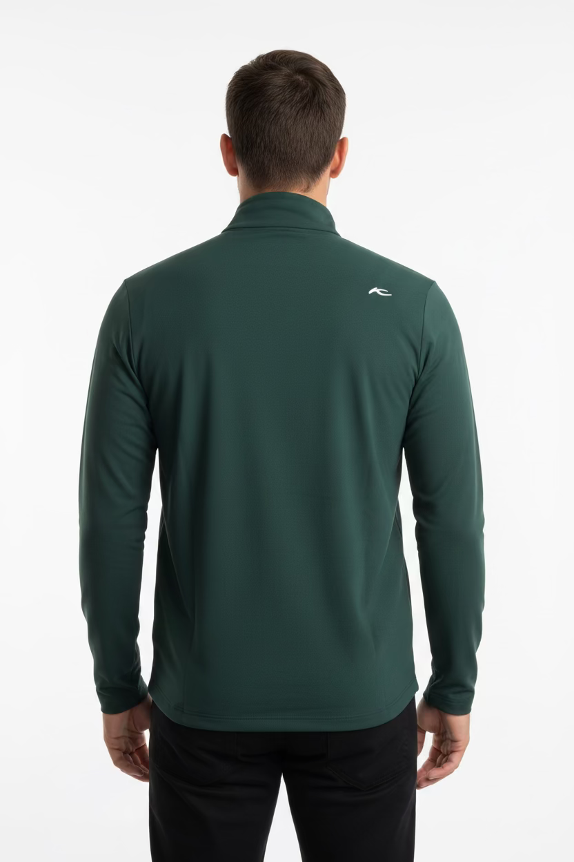 KJUS Mens Shift Mid Layer Half Zip Polo - Canopy - Skorzie