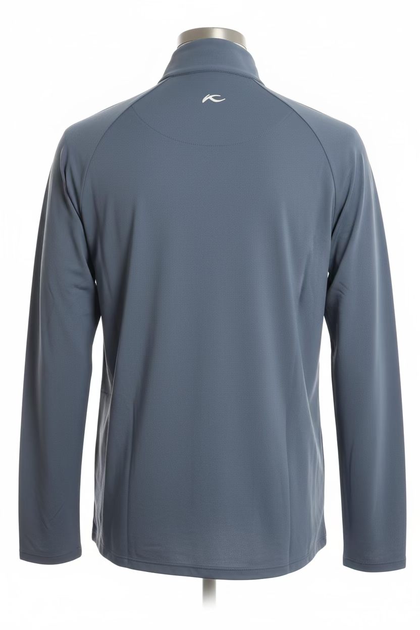 KJUS Mens Shift Mid Layer Half Zip Polo - Admiral Blue - Skorzie