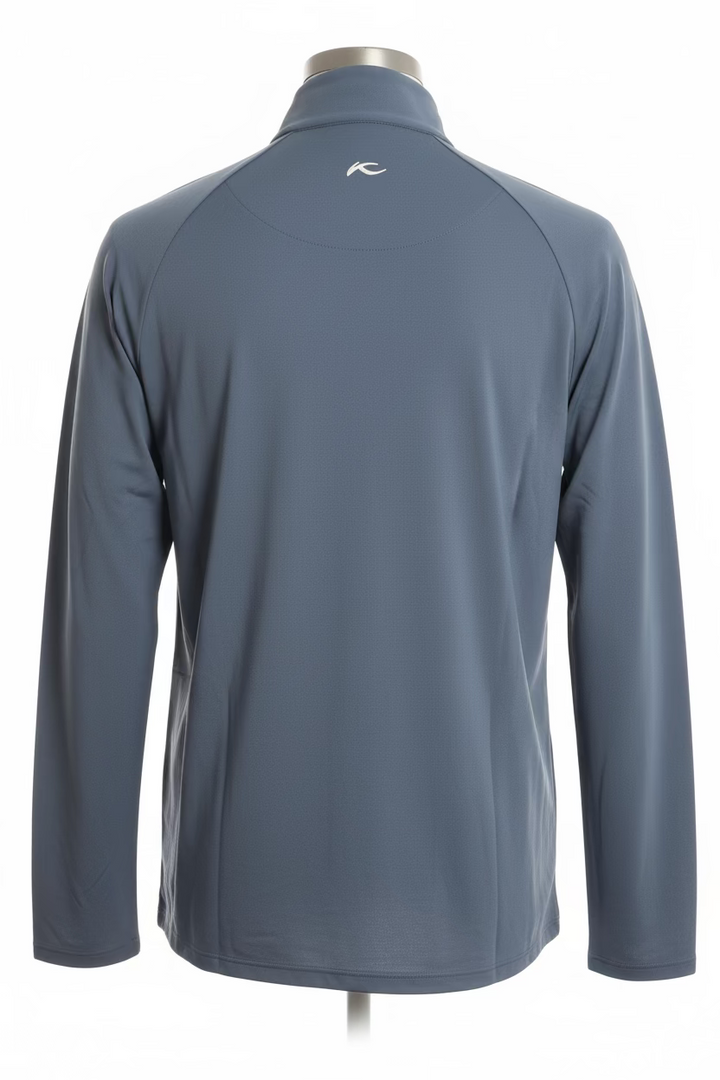 KJUS Mens Shift Mid Layer Half Zip Polo - Admiral Blue - Skorzie
