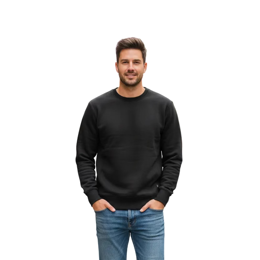Billy Reid Mens Dover Waffle Crewneck - Black - Skorzie