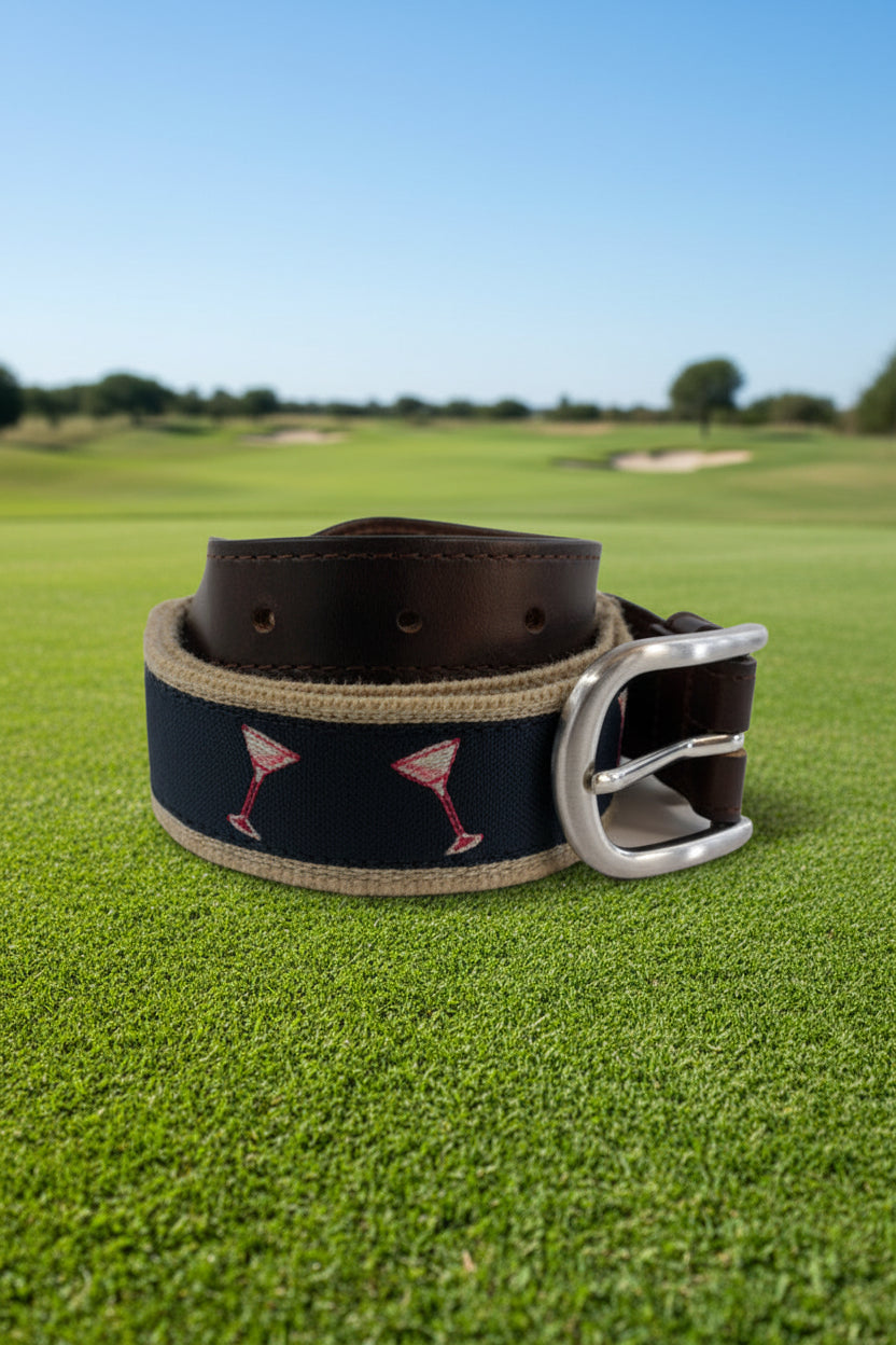 Golftini Mens Vintage Ribbon Belt - Skorzie