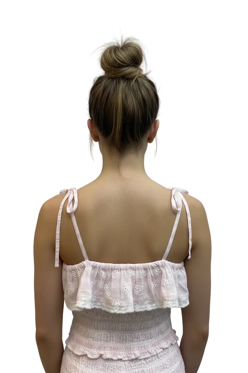 Love Shack Fancy Sleeveless Crop Top - Gingham Pink/White (Copy) - Skorzie