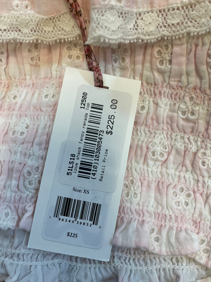 Love Shack Fancy Sleeveless Crop Top - Gingham Pink/White (Copy) - Skorzie