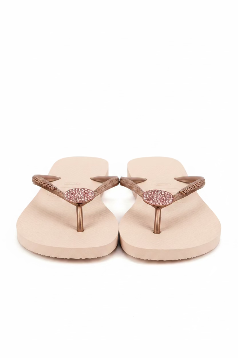 Havaianas Women's Crystal Sandals - Pink - Size 9/10
