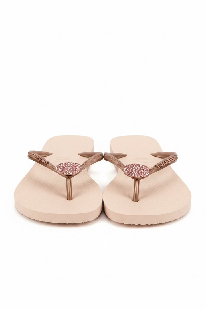 Havaianas Women's Crystal Sandals - Pink - Size 9/10