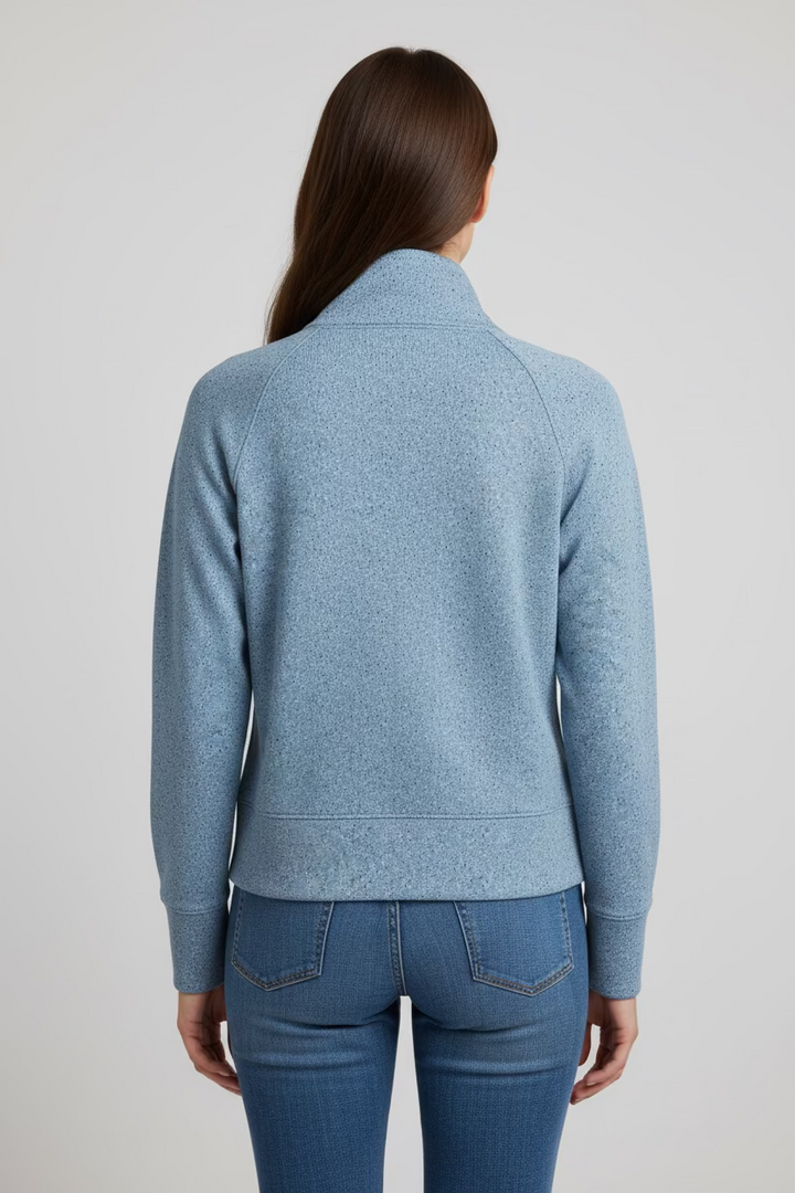 Black Clover Womens Chloe Zip Pullover - Moody Blue - Skorzie