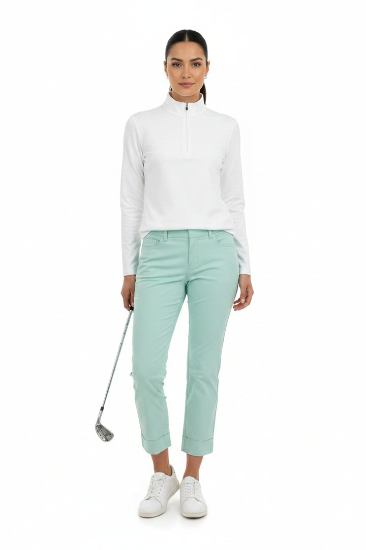 Daily Sports Lyric Womens High Water Ankle Pant - Foam Green