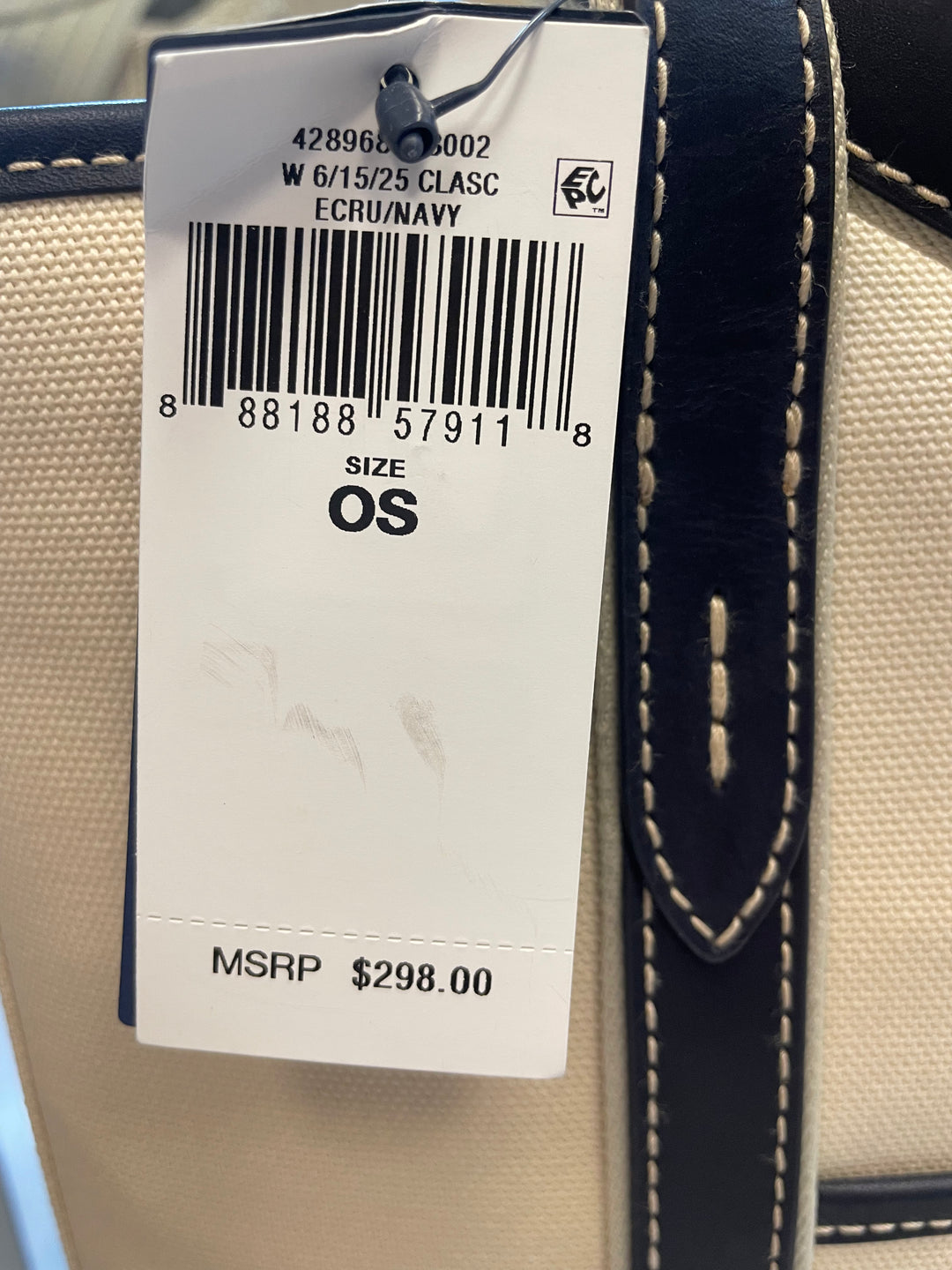 Ralph Lauren Womens Polo Bag - Ecru/Navy