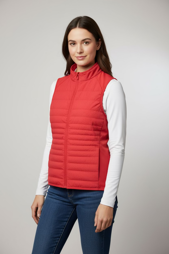 Peter Millar Womens Zip Vest - Red