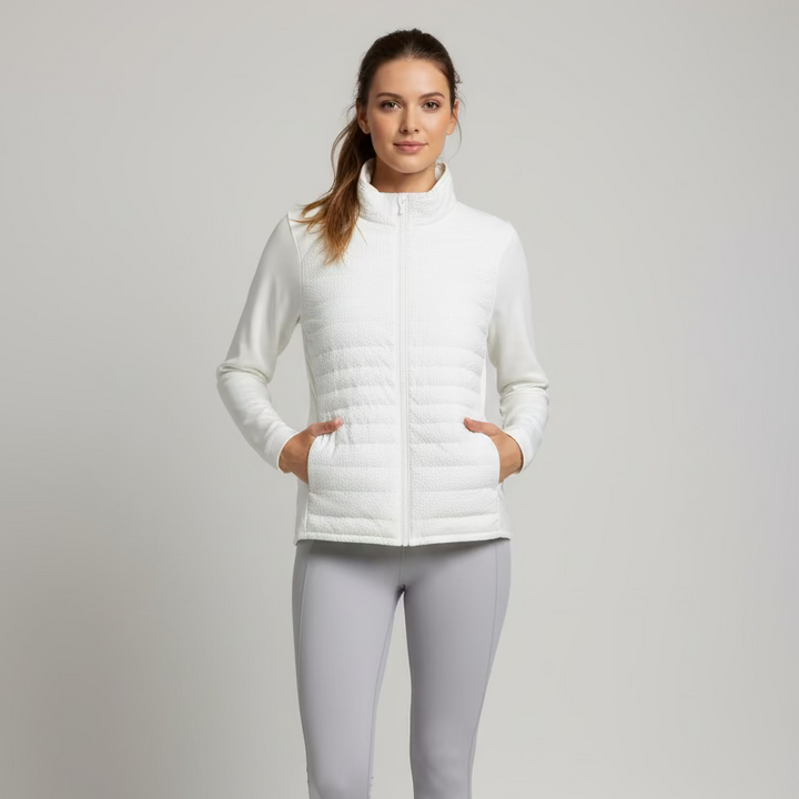 Peter Millar Womens Zip Jacket - Ivory