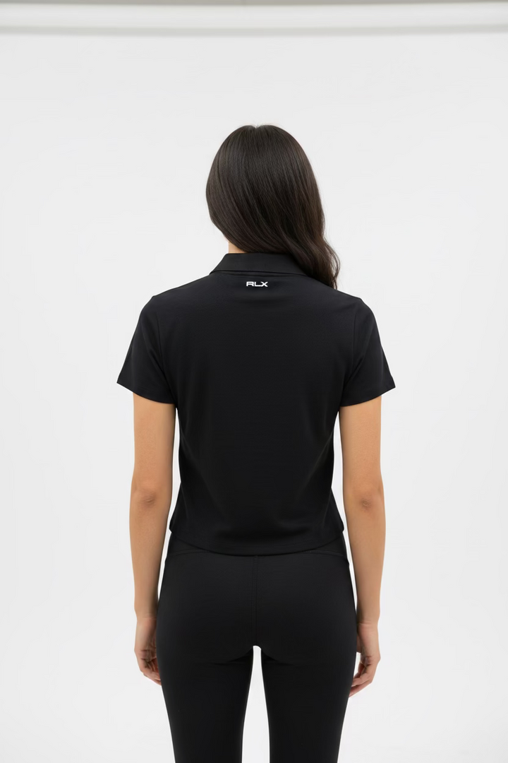 RLX Ralph Lauren Golf Concept 1.0 Short Sleeve Polo - Black/White