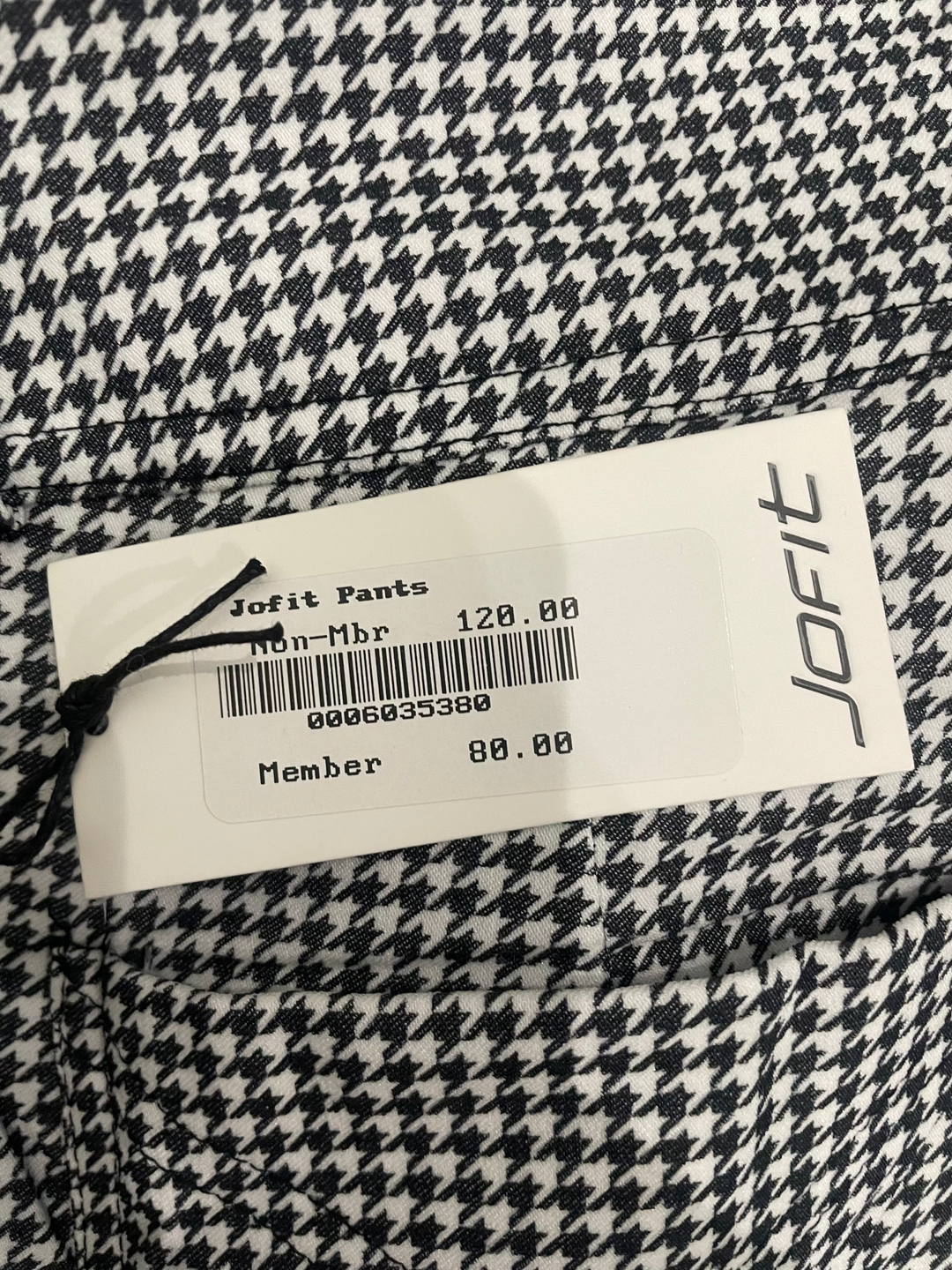 Jofit Womens Pattern Print Slim Fit Pant - Black/White