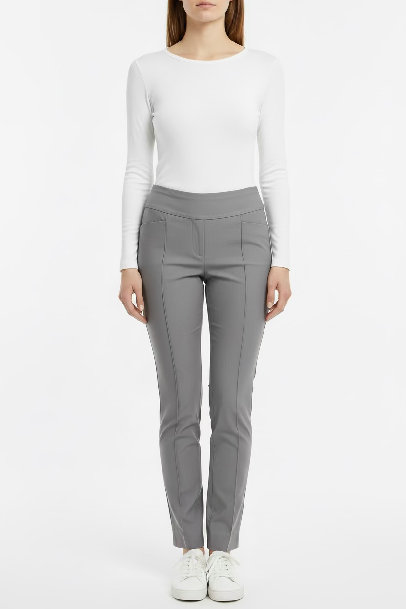 Jofit Womens Full Length Slimmer Pant - Grey