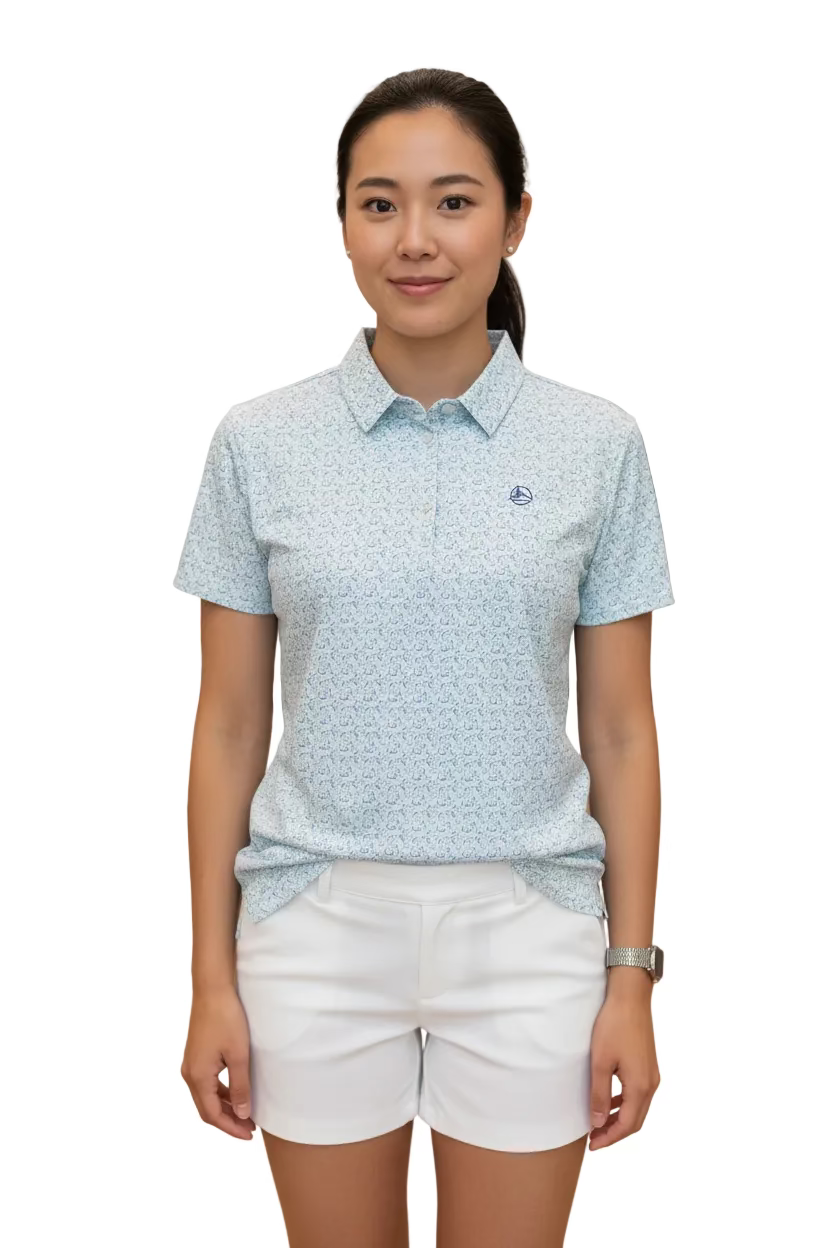 Straight Down Cote D'Azur Short Sleeve Polo (w/logo)