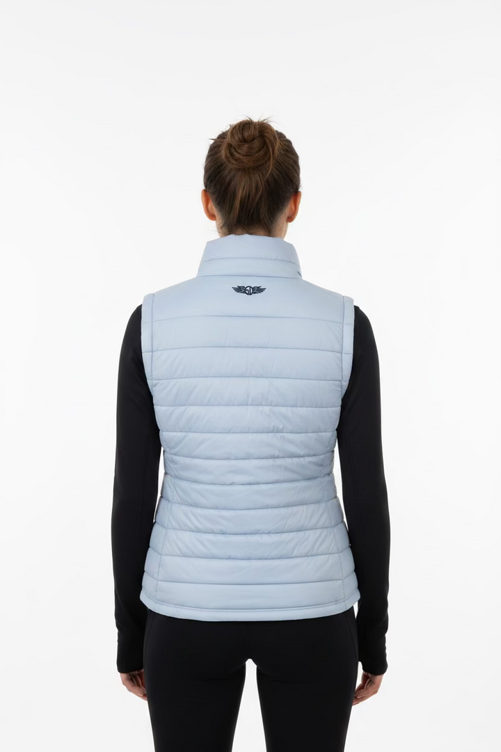 Straight Down Womens Cloud Zip Vest - Powder Blue