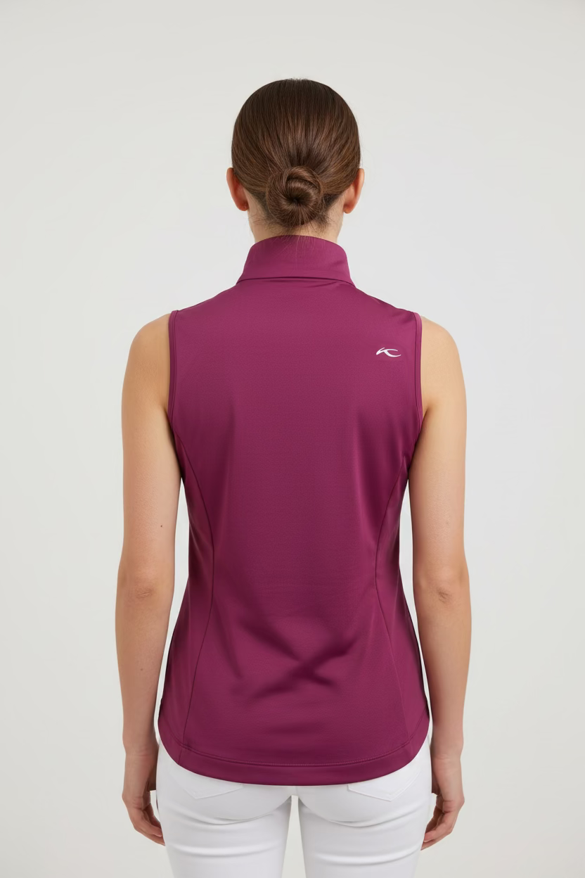 KJUS Womens Retention Zip Vest - Deep Ruby