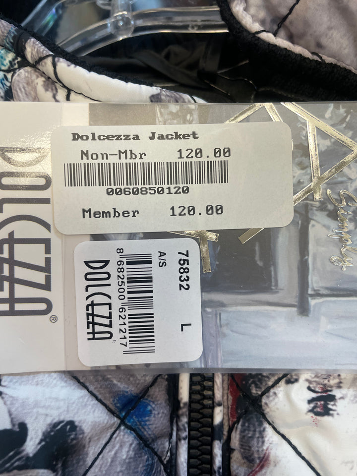 Dolcezza Womens Splatter Print Zip Jacket